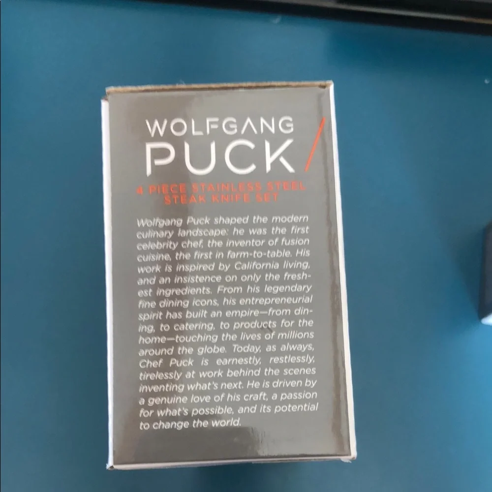 Wolfgang Puck 4-Piece Stainless Steel Steak Knife Set - Silver